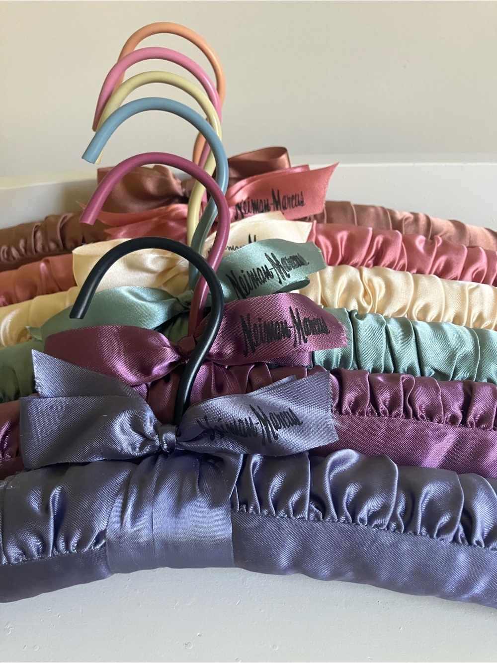Set of Six Satin Padded Hangers - Picture 3 of 3